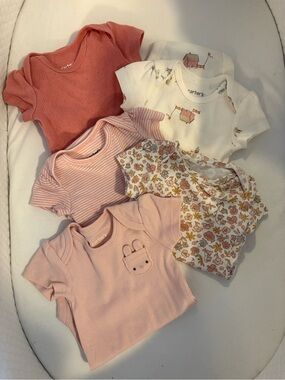 Carters Onesie Set of 5 | Pink